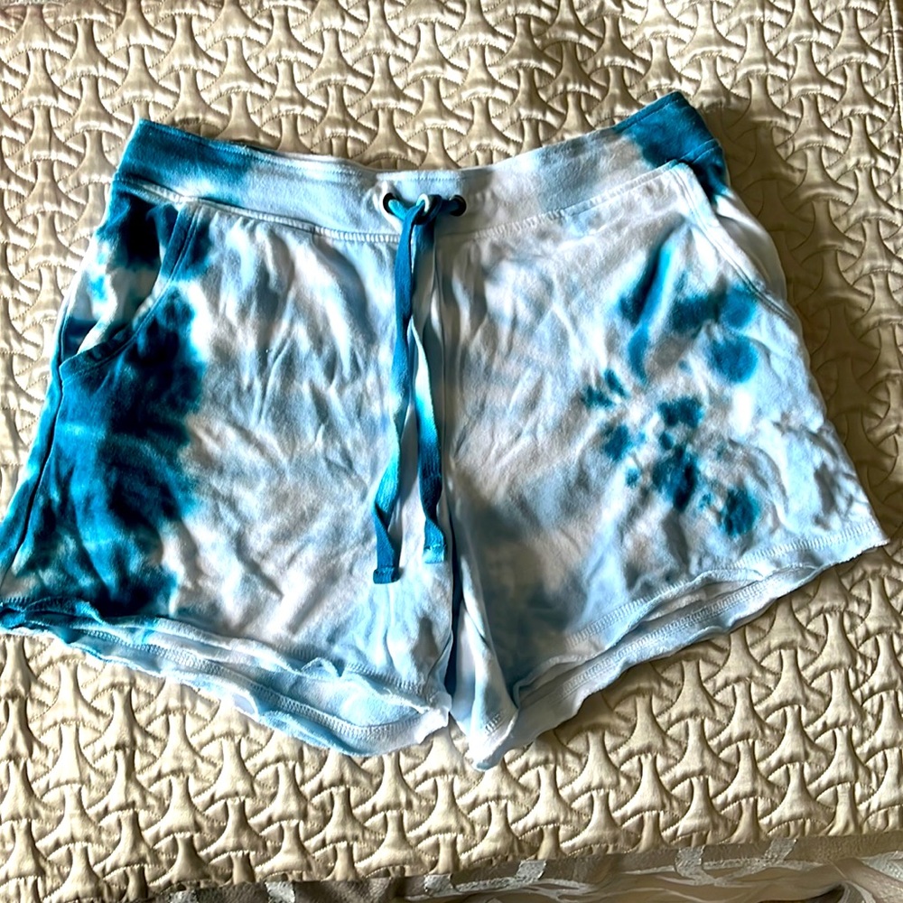 Tie dye blue shorts